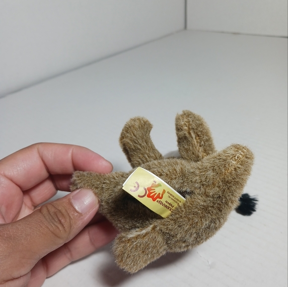 Folkmanis Brown Mini Bob Cat Finger Puppet Tan with Green Eyes 5" - Picture 6 of 10